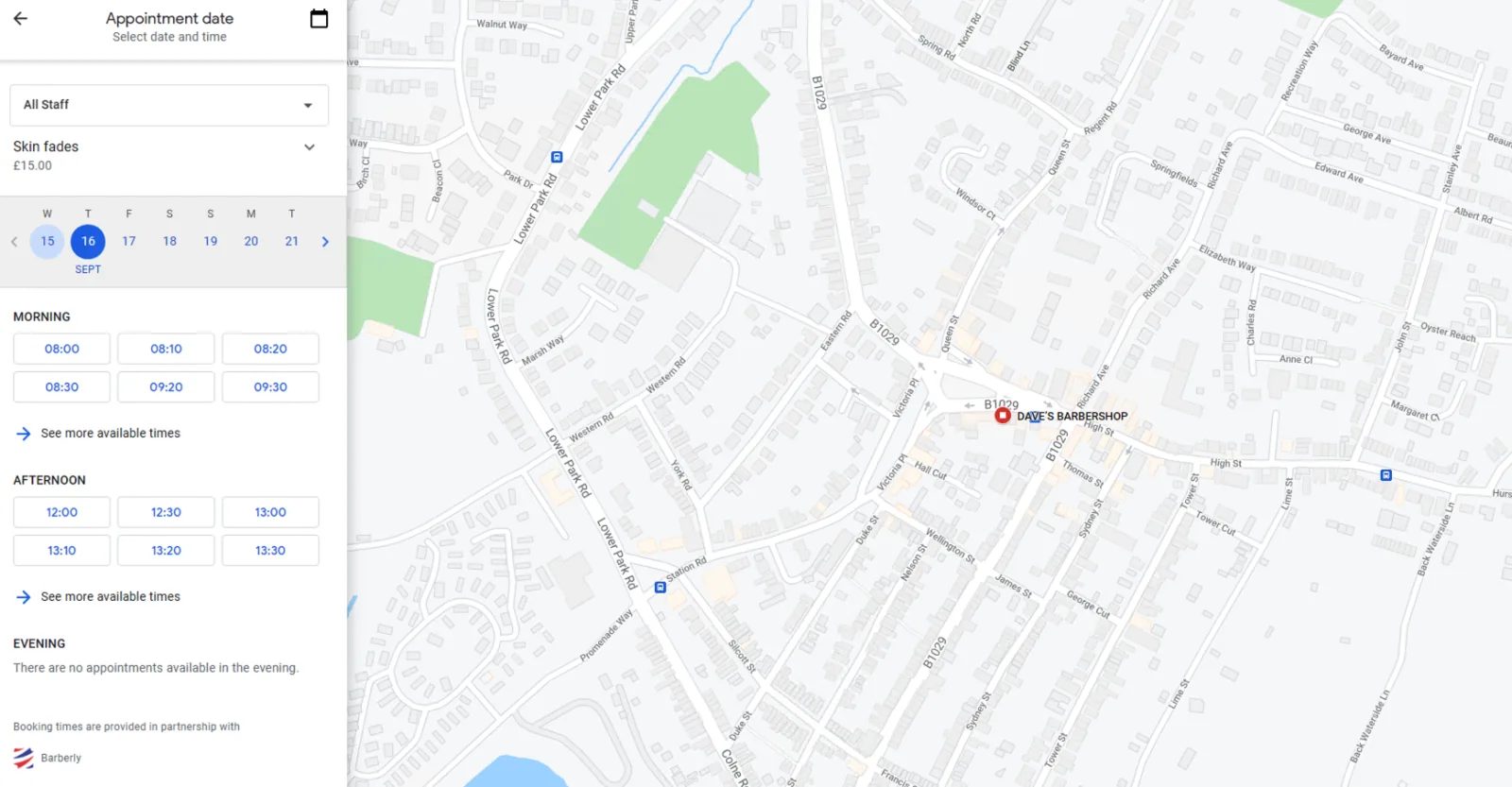 Modtag bookinger fra Google Maps
